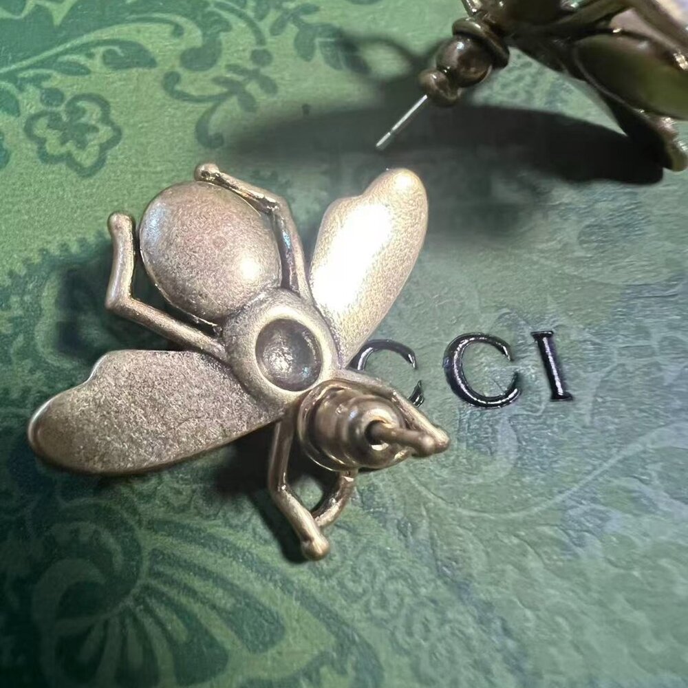 Gucci Bee GG Earrings - New Full Set - Picture 6 of 8
